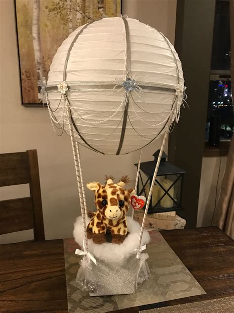 hot air balloon centerpieces baby shower